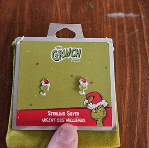 NIP The Grinch Sterling Silver Earrings